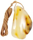 Кулон из светлого янтаря с примесями