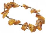 Янтарный браслет на вощеной нити