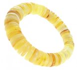 Браслет з плоских каменів бурштину