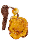 Кулон из янтаря «Роза»
