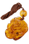 Кулон из янтаря «Роза»