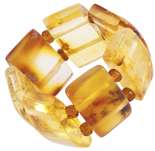 Янтарное кольцо медового цвета