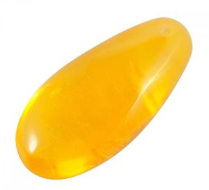 Бурштиновий полірований кулон