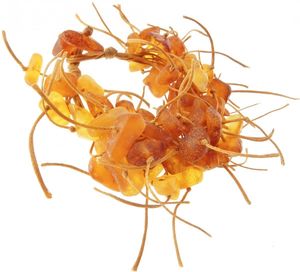 Янтарный браслет «Травка»