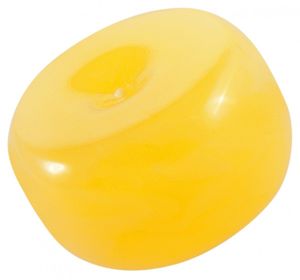 Кулон-донат из полированного янтаря медового цвета