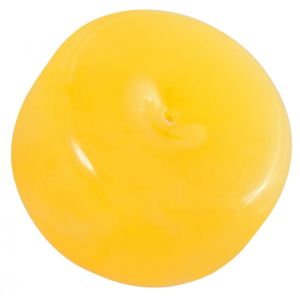 Кулон-донат из полированного янтаря медового цвета