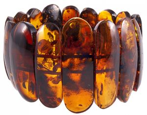 Янтарный браслет из темных камней