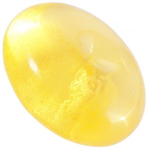 Кулон из полированного полупрозрачного янтаря в форме донат