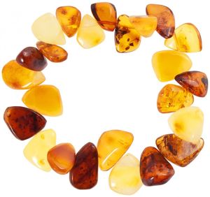 Браслет янтарный из разноцветных камней