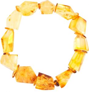 Браслет з фігурних каменів бурштину