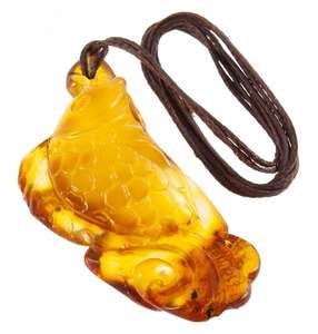 Кулон «Рыбка» на воскованном жгуте