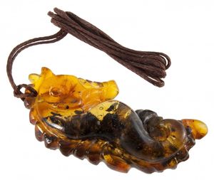 Кулон «Морський коник» на восковому джгуті