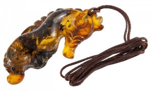 Кулон «Морський коник» на восковому джгуті