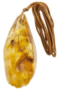 Кулон «Солнечный камень» на воскованном жгуте