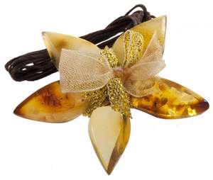 Кулон «Квітка» на восковому джгуті