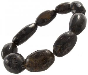 Браслет из крупных янтарных камней