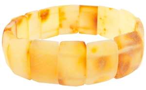 Янтарный браслет из шлифованных пластин (лечебный)