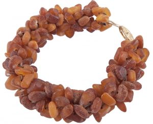 Браслет из шлифованного янтаря