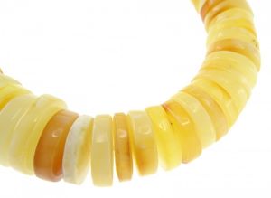 Браслет з плоских каменів бурштину