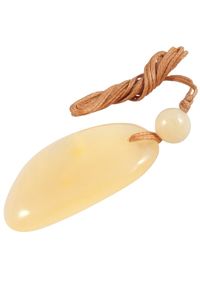 Кулон з кулькою і каменем бурштину