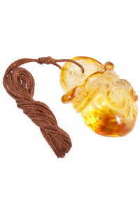 Кулон из янтаря «Мешочек»