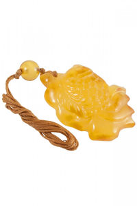 Янтарный кулон «Золотая рыбка»