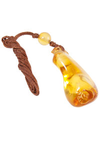 Янтарный кулон «Баклажан»
