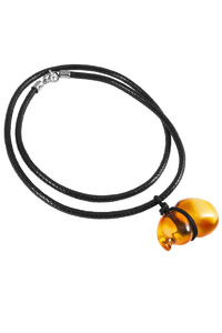 Янтарный кулон на жгуте «Ракушка»