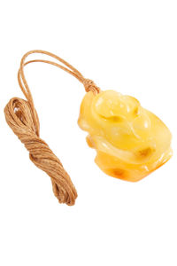 Янтарный резьбленный кулон «Роза»