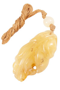 Кулон-боглаз из янтаря «Листик»