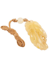 Кулон-боглаз из янтаря «Листик»