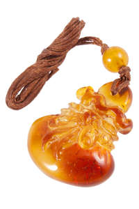 Бурштиновий кулон «Мішечок»