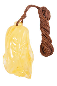 Кулон з бурштину «Капуста»