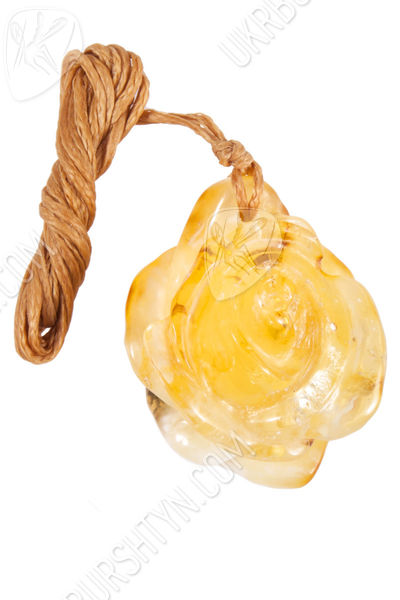 Кулон из янтаря «Розочка»