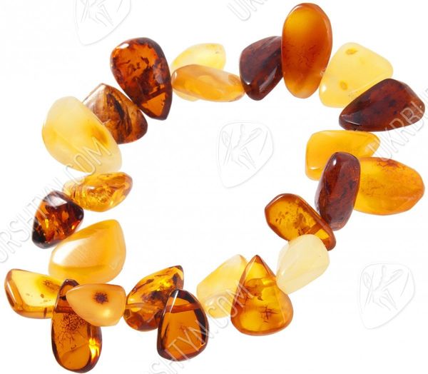 Браслет янтарный из разноцветных камней