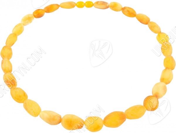 Бусы из светлого шлифованного янтаря «Виноград»