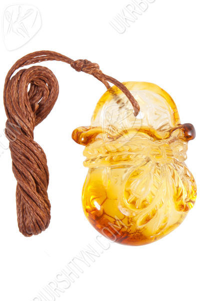 Кулон из янтаря «Мешочек»