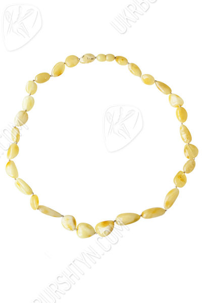 Бусы из камней светлого янтаря «Николь»