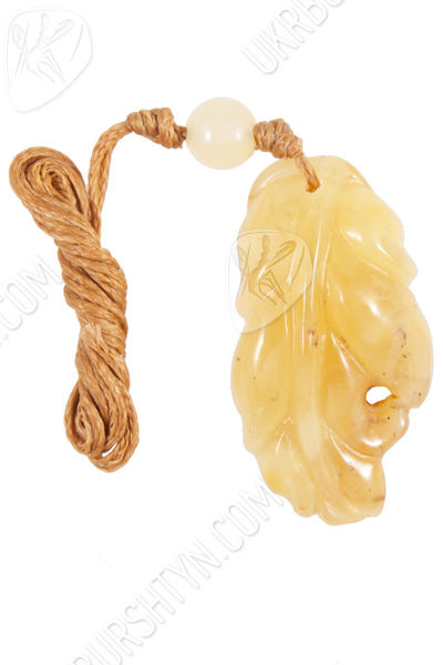 Кулон-боглаз из янтаря «Листик»