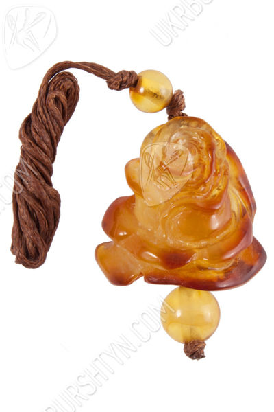 Кулон из янтаря «Роза»