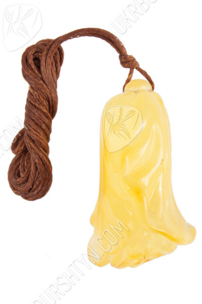 Кулон з бурштину «Капуста»