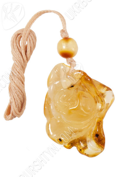 Янтарный кулон «Роза»