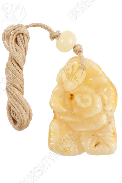 Кулон з бурштину «Троянда»