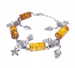 Браслет с серебряными подвесками