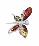 Брошь с янтарными вставками «Бабочка»