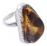 Массивное серебряное кольцо с камнем