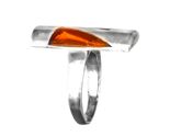 Кольцо из янтаря и серебра