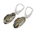 Сережки срібні з бурштином "Яслін"