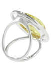 Перстень зі срібла з бурштином «Ніка»