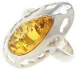 Кольцо-перстень с жёлтым камнем